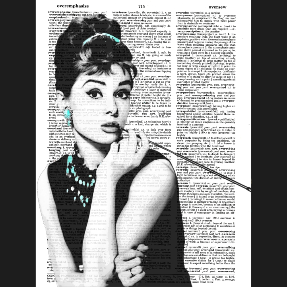 Audrey Hepburn Breakfast at Tiffanys Art Print